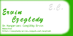 ervin czegledy business card